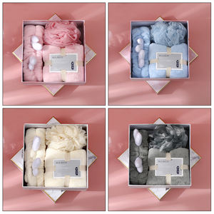 Großhandel Rosa Spa-Geschenkset Damen Handtuch 3-teilig Brautjungfern-Geschenkbox-Set für Hochzeitsförderung - Product Image 4