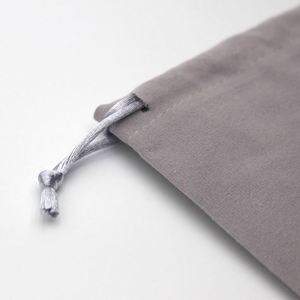 Oferta Especial: Bolsa de Embalaje Personalizada de Algodón Gris Medio con Cordón y Asa de Cuerda, Duradera, Reutilizable, para Compras de Alimentos, con Transferencia Térmica - Product Image 4