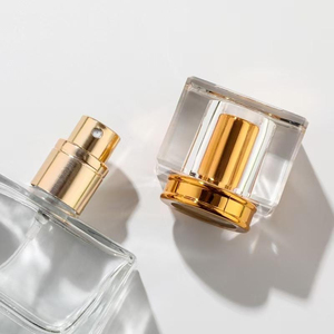 Wholesale 30ml 50ml Clear Square Glass Perfume <b>Bottle</b> Custom Luxury Empty Refillable with Colorful Lid for Fragrance Spray - Product Image 2