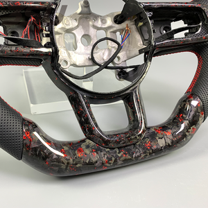 Accesorios Interiores para Auto Deportivo <span class=keywords><strong>Jeep</strong></span> Wrangler Gladiator JK JL XJ 2018-2026, Volante de Fibra de Carbono Forjado con LED de Velocidad - Product Image 2
