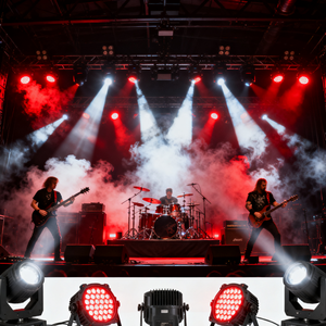 UNOXINE Professionnel 4-en-1 15W Lumière laser <span class=keywords><strong>rouge</strong></span>/verte avec stroboscope et lumières mobiles RGBW pour DJ Concerts Contrôle DMX512 - Product Image 5