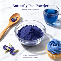 Poudre de Matcha Bleu de Haute Qualité, Poudre de Fleur de Pois Papillon, Ingrédient Bleu pour Thé, Thé au Lait, Desserts, Pâtisseries et Boissons