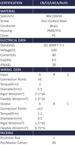<span class=keywords><strong>Bornier</strong></span> <span class=keywords><strong>de</strong></span> Rail DIN industriel FJ-418/80B 80A-bloc <span class=keywords><strong>de</strong></span> Distribution <span class=keywords><strong>de</strong></span> puissance avec fenêtre d'inspection transparente - Product Image 3