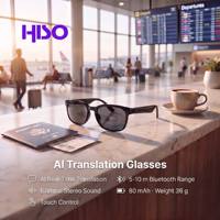 Lunettes Intelligentes de Traduction IA en Gros, Type C, Contrôle Tactile, Son Stéréo Bilatéral, Lunettes de Soleil pour Voyages d'Affaires
