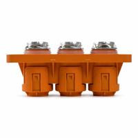 Conector de Plástico de Tres Núcleos de Alta Tensión 1000VDC 300A para Sistemas de Energía NEV IP68 IP6K9K Tres Núcleos PA66 LV216-2