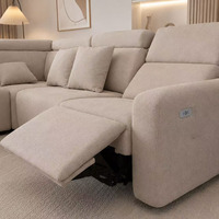 Modernes Elektrisches Verstellbares Ecksofa L-Form Modulares Ecksofa Elektrischer Relaxsessel Gepolstertes Wohnzimmer Villa-Möbel