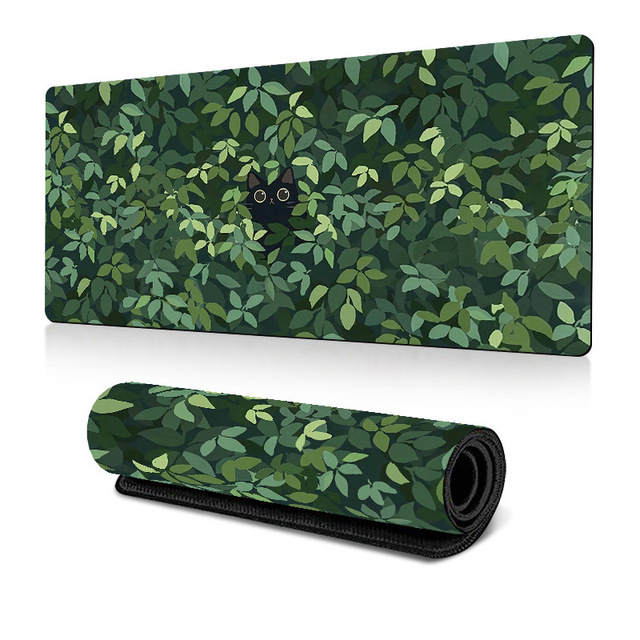 Cute Frog Mouse Pad Large Desktop Pad Kawaii Green Desk Decoration Pad Rubber Non-slip