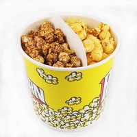 Gobelets en papier pour pop-corn de qualité alimentaire, série 16oz 24oz 32oz 46oz 64oz 85oz, à paroi simple, pour snacks, en papier couché avec impression offset