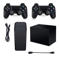 Manette de jeu M8 avec deux contrôleurs sans fil, console de jeux vidéo rétro 4K HD, 20000 jeux classiques, plug and play pour TV