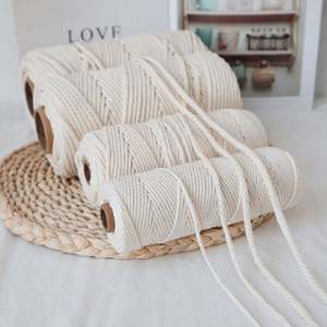 Ingrosso di Fabbrica Cordino per Macramè da 5mm in 100% Cotone <span class=keywords><strong>Filato</strong></span> Fantasia Tessuto a Mano per Lavori a Maglia Materiale Cardato con Motivo Tinto - Product Image 2