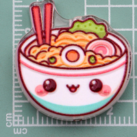Wholesale Simulation Food Instant Noodle Bowl Acrylic Beads Perforated Focal Beads for Beaded Pen Bag Pendant Handcraft Supplies