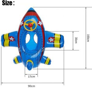 Flugzeug-<span class=keywords><strong>Baby</strong></span>-Schwimmreifen, aufblasbares Poolspielzeug aus PVC-Material mit 25 kg Tragkraft für Kleinkinder Jungen - Product Image 4