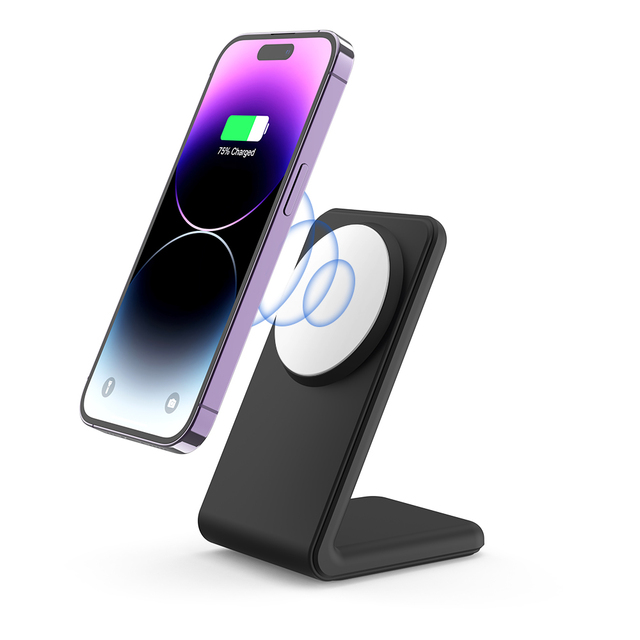 M2 General Type C 15W Fast Charging Magnetic Mobile Phone Holder Wireless Charger Stand for iPhone