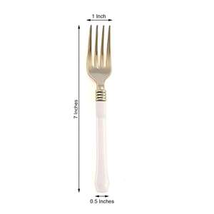 أدوات مائدة ملونة مخصصة للاستعمال مرة واحدة ثنائية النغمة مجموعات أدوات المائدة المصنوعة من الشوكة الصديقة-مورد أدوات المائدة السائبة - Product Image 6