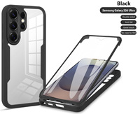Protection d'écran transparente 360° 2-en-1 en PET et coque arrière en TPU+PC pour Samsung A16 A36 A56 S23 S24 S25 S26 Ultra