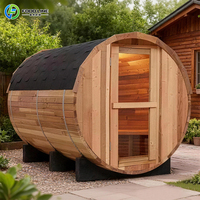 Sauna intérieur préfabriqué avec poêle à bois, montage facile, durable pour salle de sport et appartement