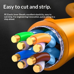Câble <span class=keywords><strong>Ethernet</strong></span> Ultra Cat7e <span class=keywords><strong>10</strong></span> Gigabit Haute Vitesse, Noyau en Cuivre Double Blindage PVC 100m Paire Torsadée - Product Image 3