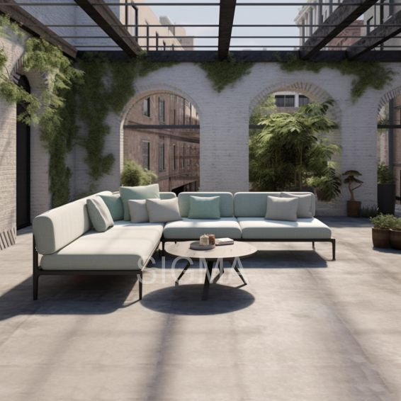 Sigma Popular Outdoor Furniture All-weather Aluminum Sofa Garden Customized Aluminum Sofa Set