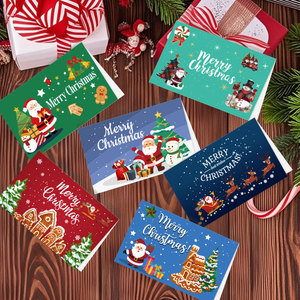 High-End Christmas Greeting Card Elegant Business Promotion with Handwritten Blessing Message Thank You Gift Cards