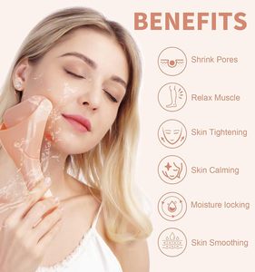 Personnalisé 2 têtes de rouleau rouleau de glace en silicone pour moule de refroidissement du visage et <span class=keywords><strong>contour</strong></span> du visage globes de glace pour le visage cube de visage - Product Image 5