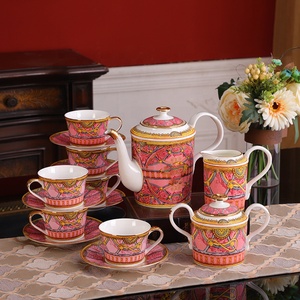 ชุดอาหารค่ำหรูหราสไตล์ยุโรปตะวันตก สีชมพู 58 ชิ้น สำหรับตกแต่งบ้าน - Product Image 1