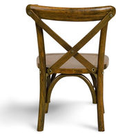 Chaise de salle à manger à dos croisé pour enfants en bois Oka pour les hôtels, les parcs de ferme en plein air