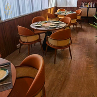 Chaise et table en rotin de luxe léger personnalisé pour hôtel restaurant commercial loisirs