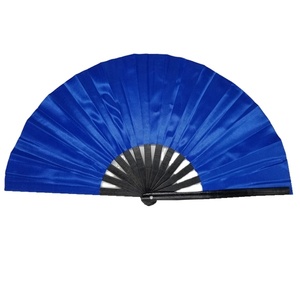 33Cm Large <b>Hand</b> <b>Fan</b> Promotional Large Rave <b>Fan</b> Solid Nylon Fabric <b>Hand</b> Held Folding <b>Fans</b> for Advertisement - Product Image 3