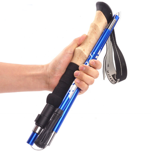 Alpenstock Bâtons <span class=keywords><strong>de</strong></span> trekking pliables en carbone Bâtons <span class=keywords><strong>de</strong></span> <span class=keywords><strong>marche</strong></span> nordiques Poignée confortable en caoutchouc pour la randonnée et l'alpinisme - Product Image 3