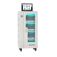 Chariot de rangement et de charge pour tablette et ordinateur portable avec porte en acrylique UV SYNC