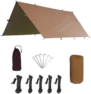 吊床雨蝇防水帐篷防水布、防紫外线和聚氨酯3000毫米防水轻便野营、背包和户外