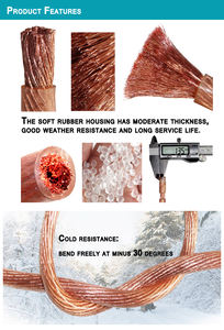 Ensemble de mise à la terre en cuivre avec un conducteur toronné isolé en PVC de 8.78 de <span class=keywords><strong>diamètre</strong></span> de fil pour une application aérienne Tension nominale de 220V - Product Image 5
