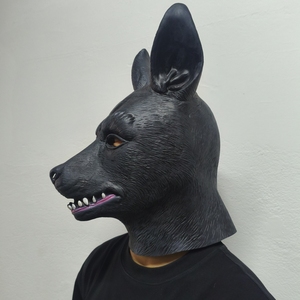 <span class=keywords><strong>Masque</strong></span> de chien <span class=keywords><strong>noir</strong></span> réaliste, dents pointues, oreilles pointues, <span class=keywords><strong>nez</strong></span> large, bec profond, yeux profonds, fabriqué en latex de haute qualité, <span class=keywords><strong>masque</strong></span> intégral pour Halloween - Product Image 6