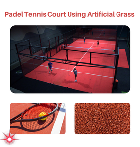 10mm kırmızı renk padel tenis suni çim - Product Image 5