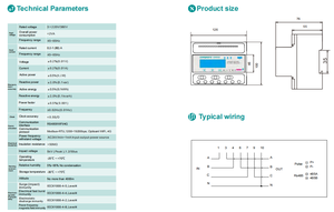 Medidor <span class=keywords><strong>de</strong></span> Electricidad Trifásico Digital Inteligente Prepago Industrial <span class=keywords><strong>de</strong></span> 80A 100A, Compatible con WiFi RS485, Precios por Niveles, Montaje en Riel DIN, CE - Product Image 3