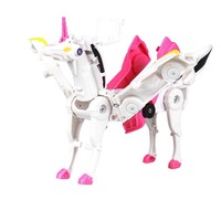 HY La voiture jouet transformable Dragon Volant Aile Argentée peut se transformer et se combiner en un jouet Pégase lorsqu'il y a collision entre deux voitures