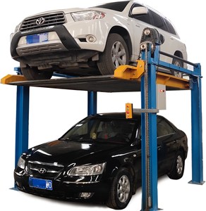Système de levage de voitures à 4 poteaux en acier, double niveau, pour 2 véhicules - Product Image 2