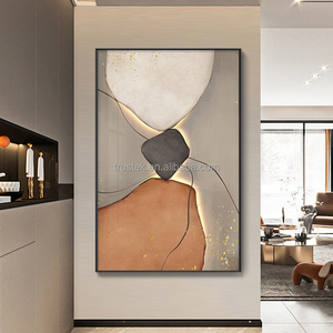 中国風大型デジタルプリントクリスタル＆アルミ合金装飾絵画インテリアホームデコレーション用ウォールアート - Product Image 4