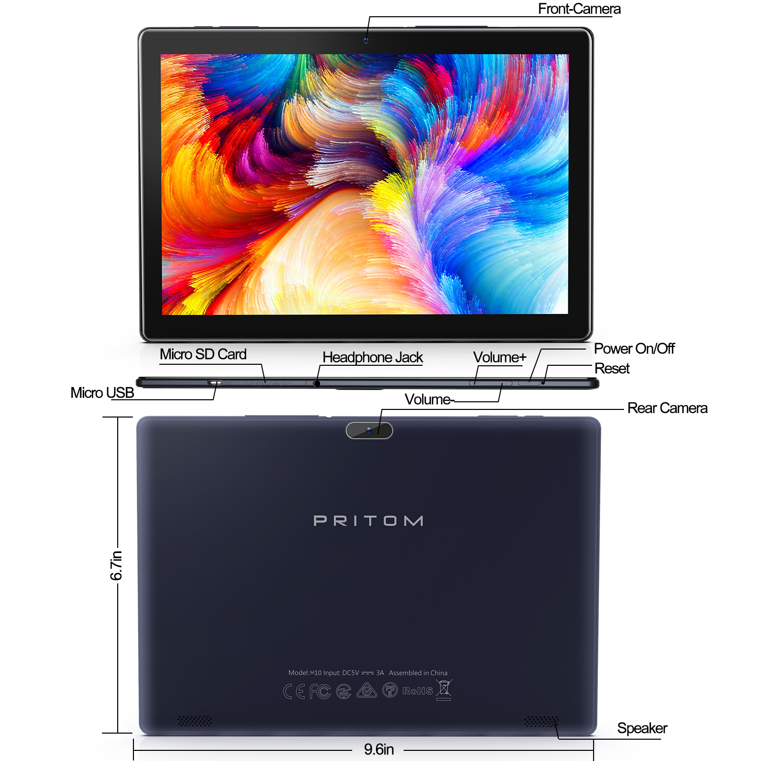 PRITOM Androidタブレット 4GB RAM 128GB ROM Amazon.co.jp: PRITOM TAB11 10インチ タブレット WiFiモデル
