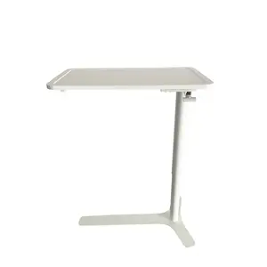 Home Work Mobile Laptop Computer Table Hospital Height Adjustable Standing Sit Lift Desk Overbed Table Desk with Wheel