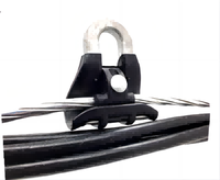 Accessoires pour lignes aériennes YOJIU : Pince de suspension pour câble fibre optique/alimentation électrique 2x16/4x25mm, charge de rupture 12/43KN