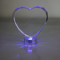 Base de Cristal Redonda con Luz LED Recargable por USB de 7 Colores, Base de Cristal para Esferas de Cristal, Luz Nocturna, Base de Cristal con Luz LED para Exhibición