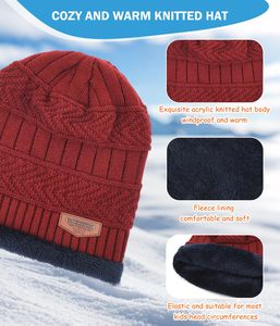 <span class=keywords><strong>Ensemble</strong></span> hiver 3 pièces pour enfants : <span class=keywords><strong>bonnet</strong></span>, écharpe et <span class=keywords><strong>gants</strong></span> tactiles, uni, chaud, épais, avec protection du <span class=keywords><strong>cou</strong></span>, pour activités <span class=keywords><strong>de</strong></span> plein air - Product Image 3