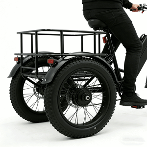 Tricycle électrique pour adultes, 7 vitesses, 20/24 pouces, vélo électrique avec <span class=keywords><strong>remorque</strong></span> de transport, pneus larges, tricycle électrique à 3 roues, vélo cargo électrique - Product Image 6