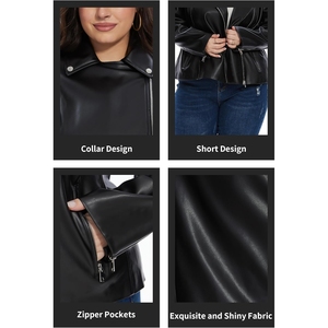 Veste en cuir de serpent pour femme, doublée polaire, imperméable, respirante, écologique, couleur unie, coupe ajustée, idéale pour le yoga - Product Image 3