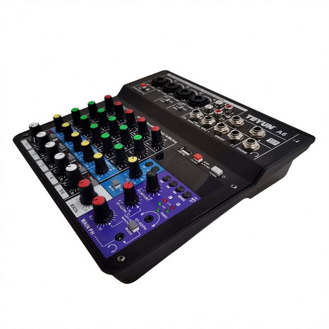 Professional Digital Preamp Effect KTV Sound Mixer Multiple Sound Effects Mini Design Wired Connection for Outdoor Use