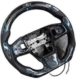 Volant de direction en cuir sport LED Accessoires de voiture pour Honda 10ème génération <span class=keywords><strong>Civic</strong></span> Accord CRV XRV Volant en fibre de carbone forgé - Product Image 2