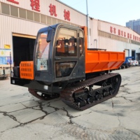 Mini-dumper sur chenilles en caoutchouc de haute qualité, capacité de charge 10 tonnes, pour travaux agricoles, vente directe usine, moteur diesel et pompe