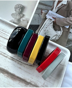 Châu Âu Hình Học Vuông Acrylic Nhựa Vòng Đeo Tay Acrylic Màu Vòng Lặp Xếp Chồng Lên Nhau Bangle Vòng Đeo Tay Cho Womens Đồ Trang Sức - Product Image 3