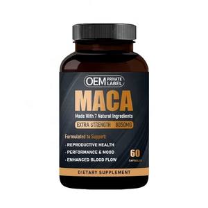 Cápsulas de MACA para Adultos de Alta Calidad OEM/ODM para Energía Natural, Belleza y Apoyo al Estado de Ánimo, Apoyo Inmunológico, 60 Unidades, No Apto para Mujeres Embarazadas - Product Image 1